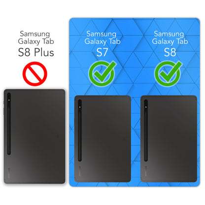 Samsung Galaxy Tab S7 drehbare Tablethülle mit 360 Grad Rotation 