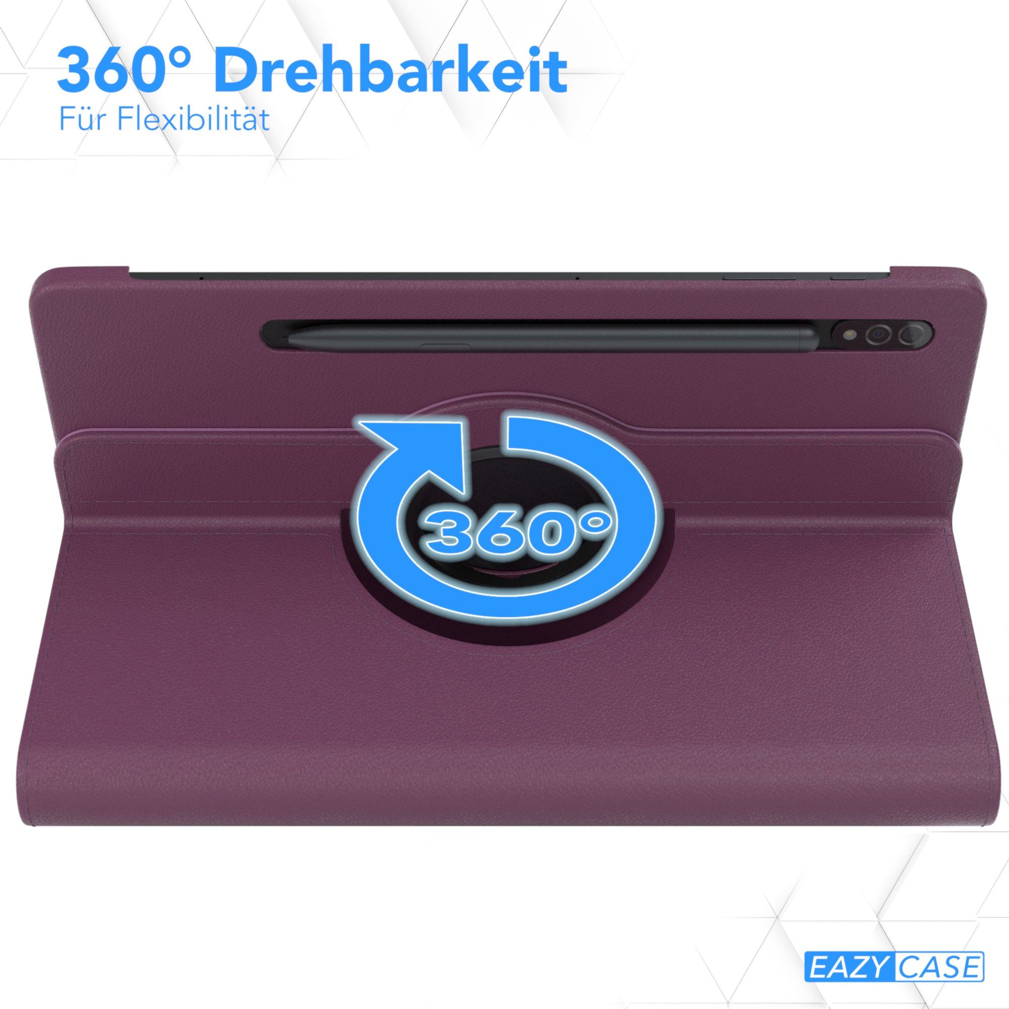 Samsung Galaxy Tab S7 drehbare Tablethülle mit 360 Grad Rotation 