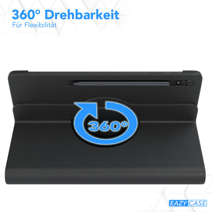 Samsung Galaxy Tab S7 Plus drehbare Tablethülle 360 Grad Rotation Ständerfunktion 