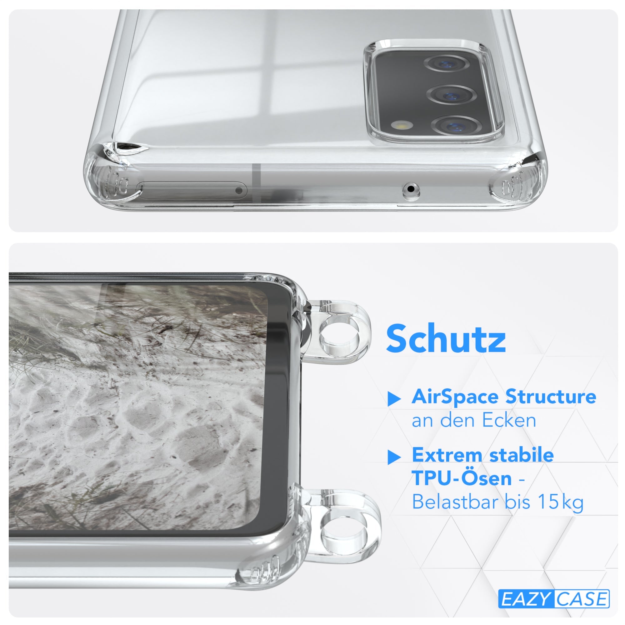Galaxy S20 FE / S20 FE 5G transparente Hülle + Kordel