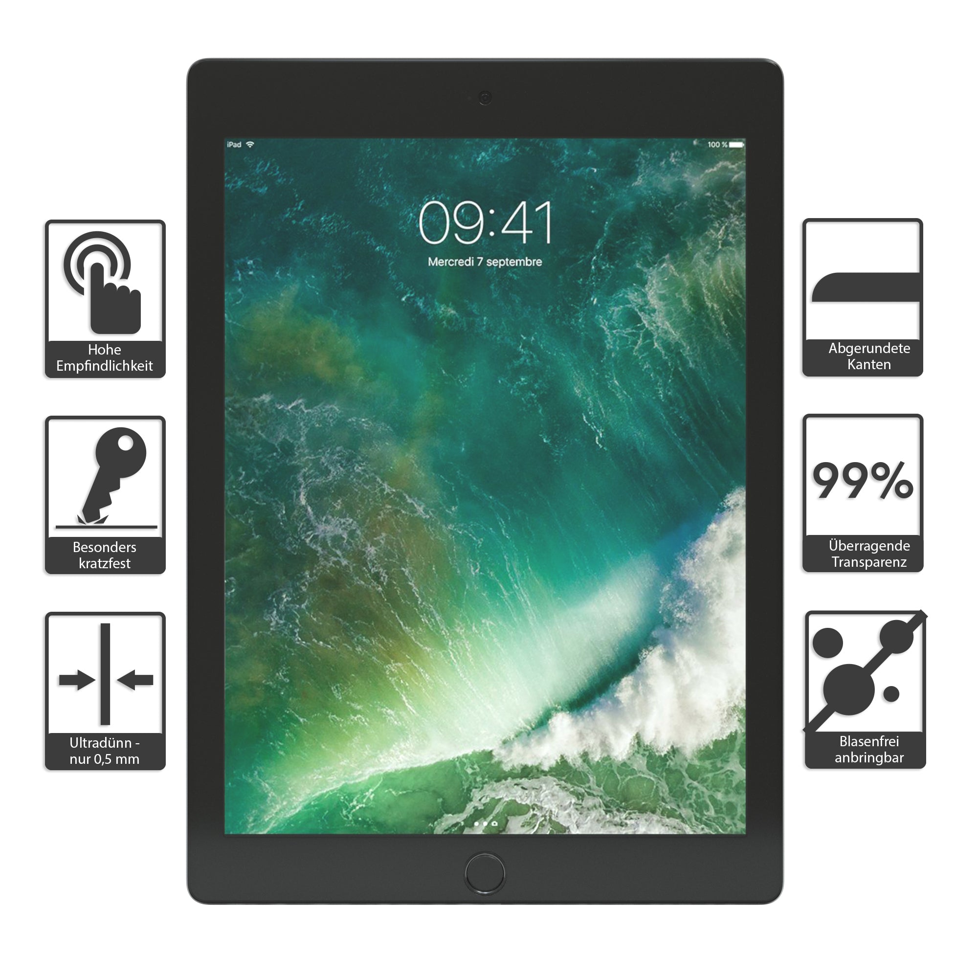 iPad 5 (2017) Glasfolie