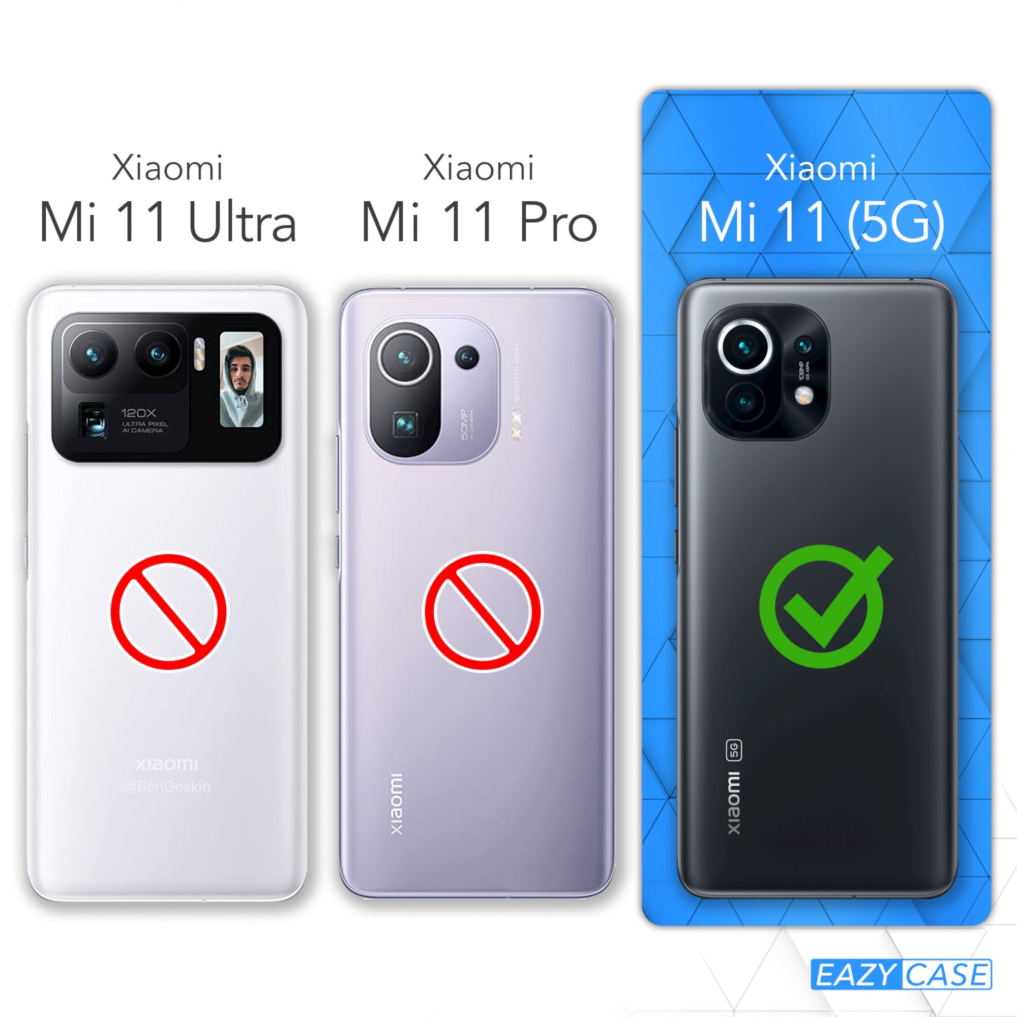 Xiaomi Mi 11 5G transparente Hülle + Kordel