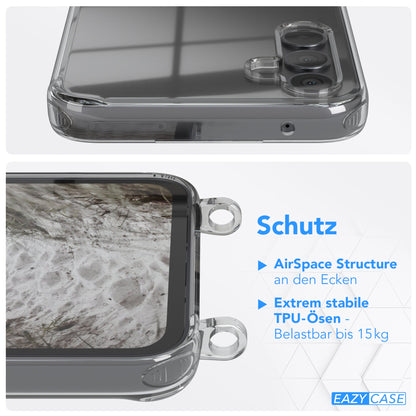 Galaxy A34 transparente Hülle + Kordel