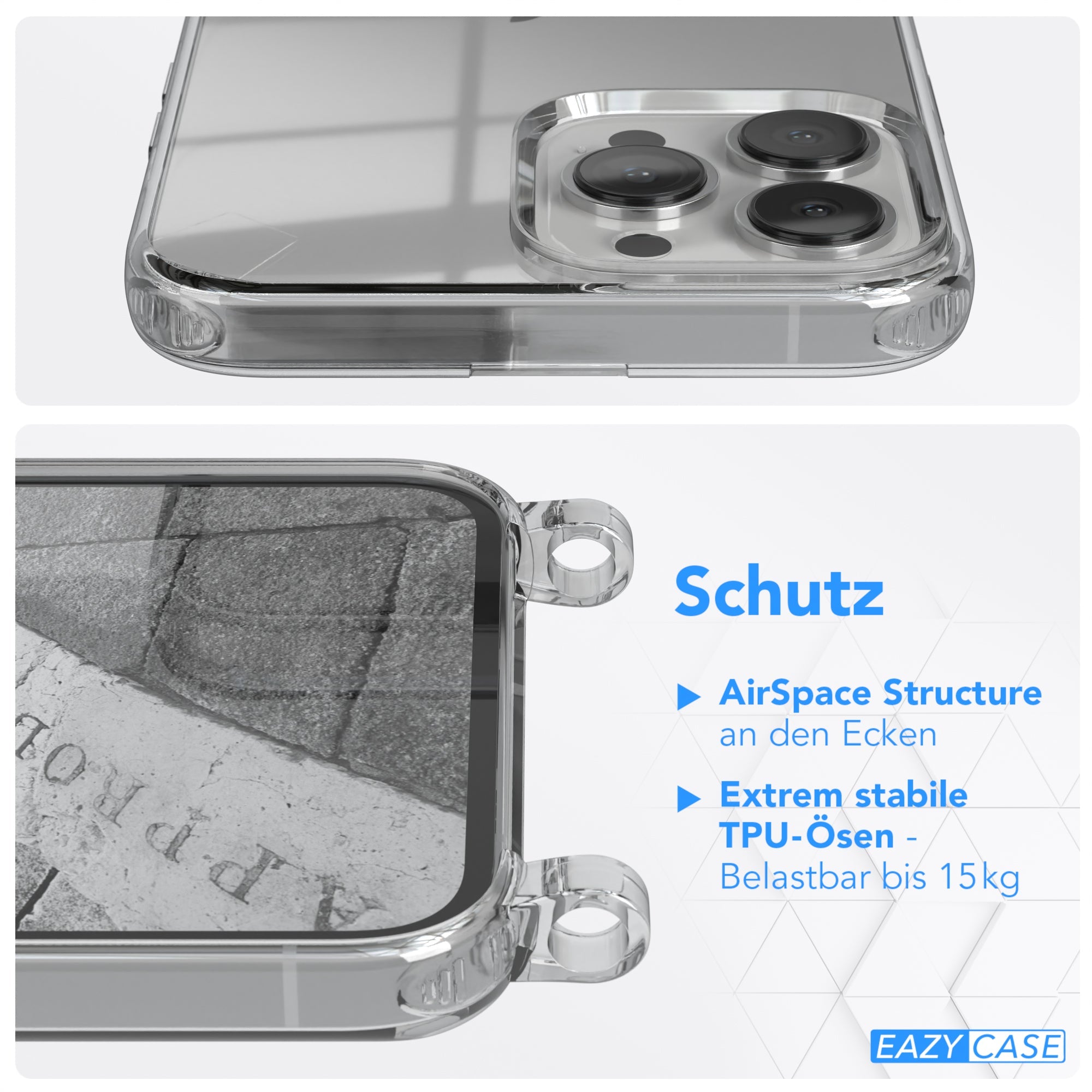 iPhone 13 Pro Max transparente Hülle + Kordel