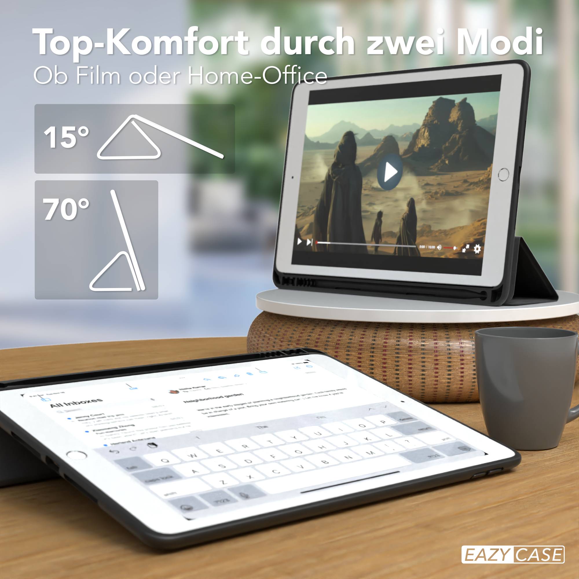 iPad 10,2" 2019/2020/2021 (7. / 8. / 9. Gen.) Smartcase mit Stifthalter