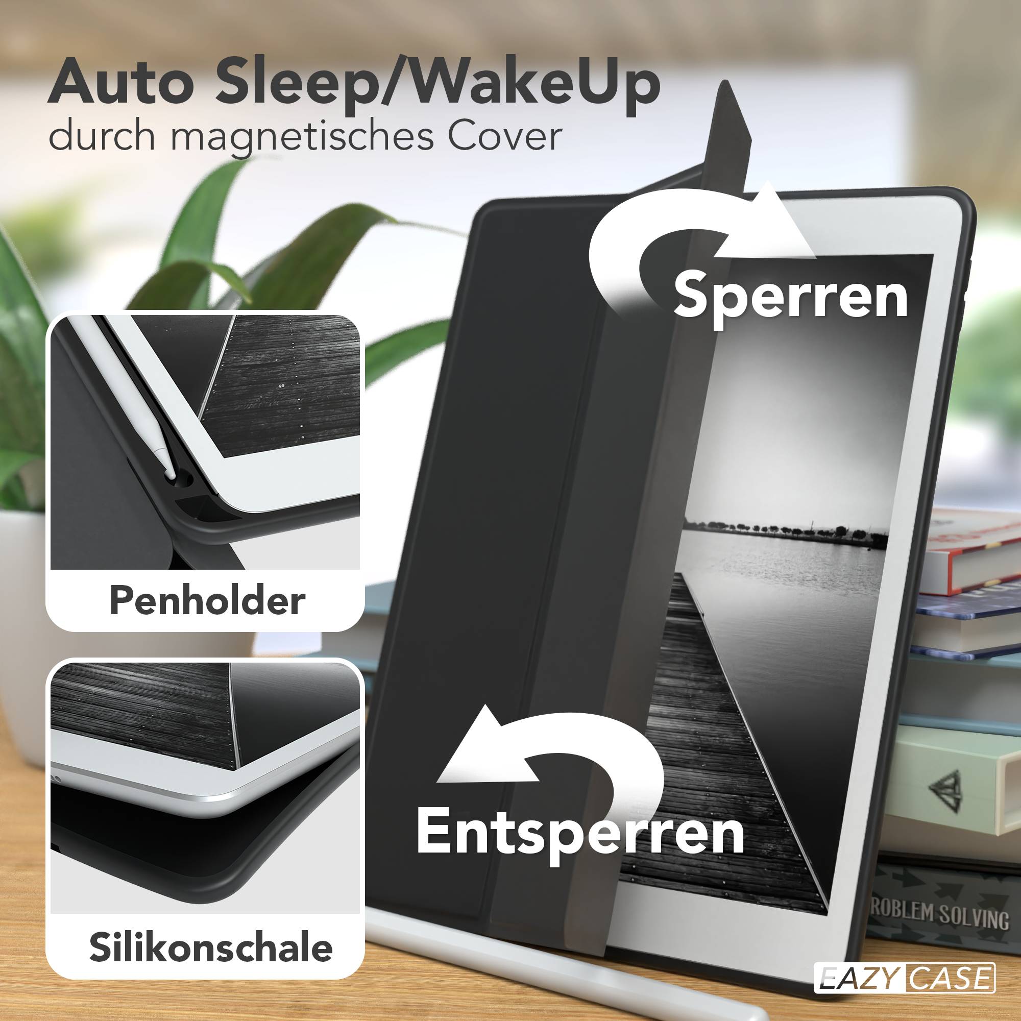 iPad 10,2" 2019/2020/2021 (7. / 8. / 9. Gen.) Smartcase mit Stifthalter