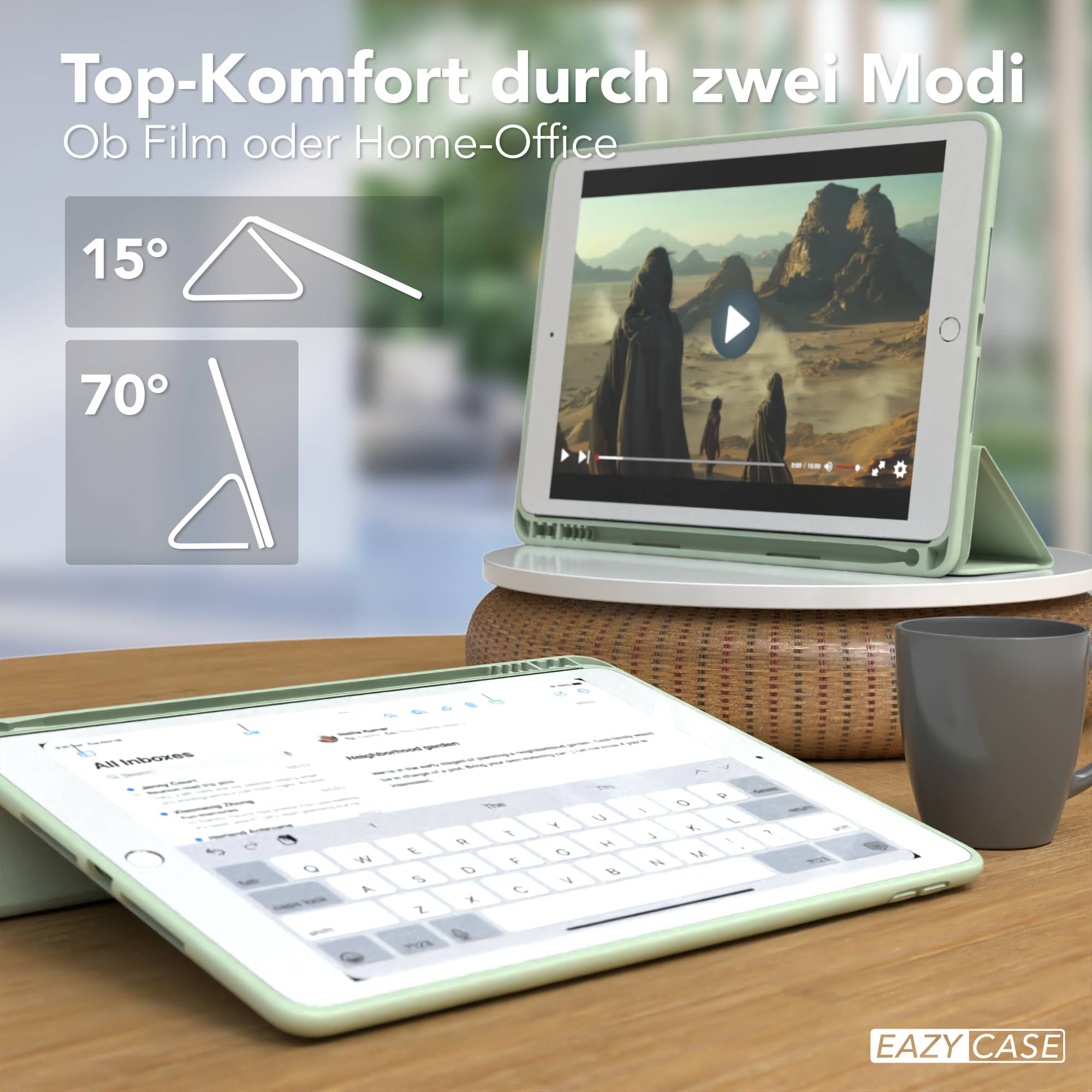 iPad 10,2" 2019/2020/2021 (7. / 8. / 9. Gen.) Smartcase mit Stifthalter