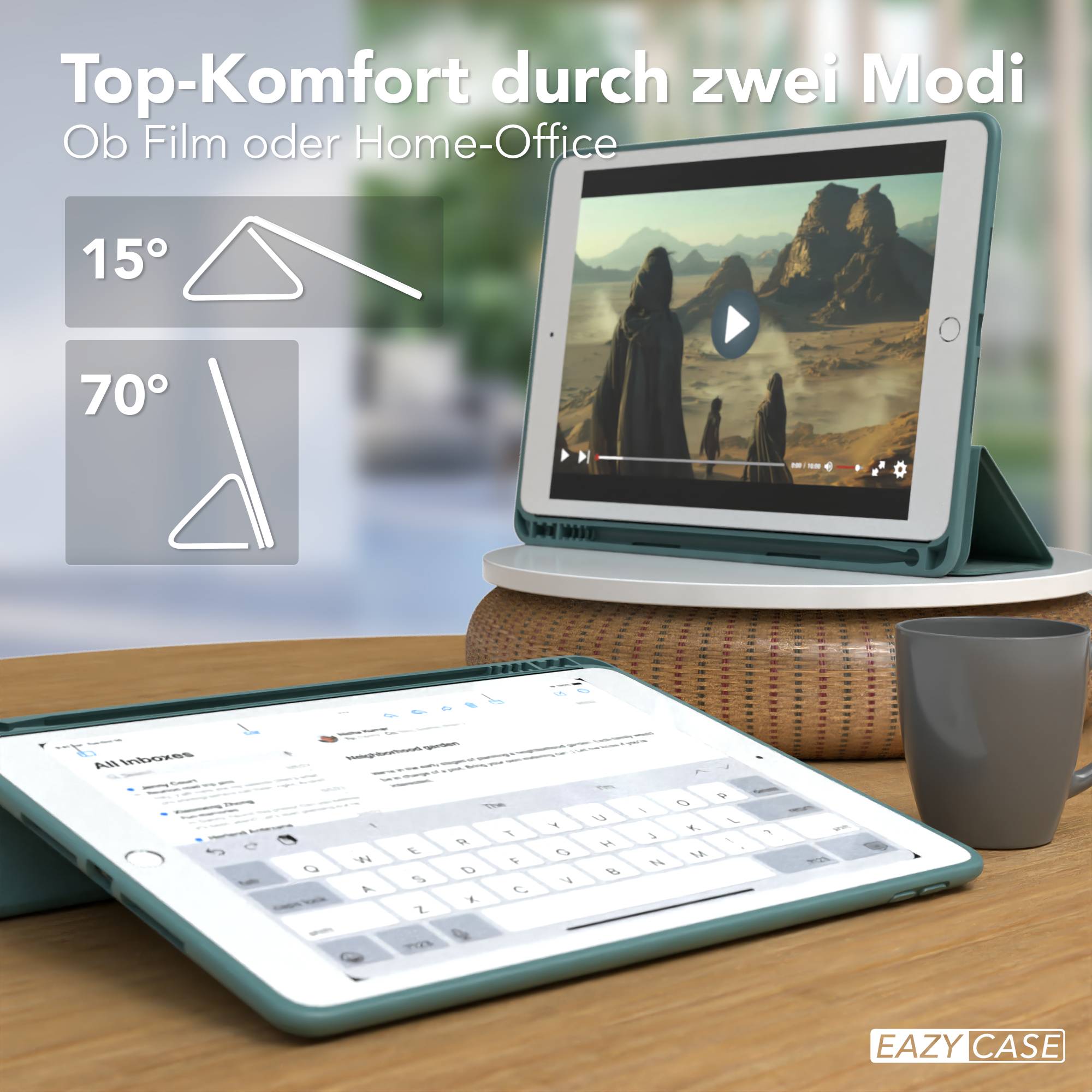 iPad 10,2" 2019/2020/2021 (7. / 8. / 9. Gen.) Smartcase mit Stifthalter