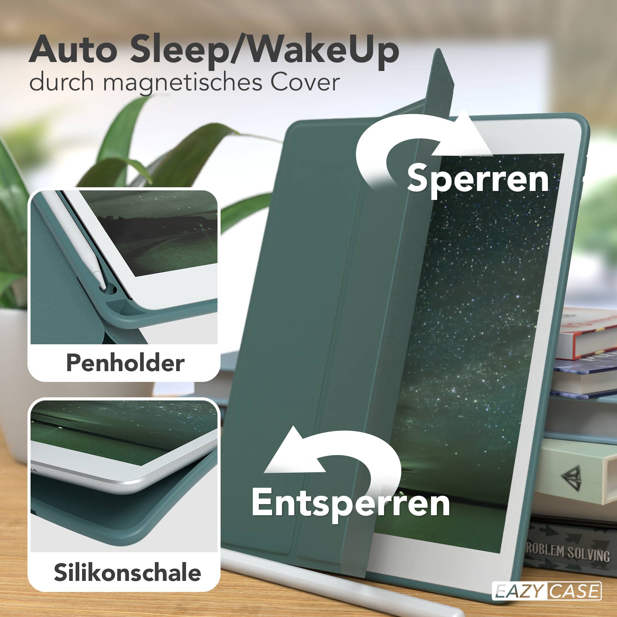 iPad 10,2" 2019/2020/2021 (7. / 8. / 9. Gen.) Smartcase mit Stifthalter