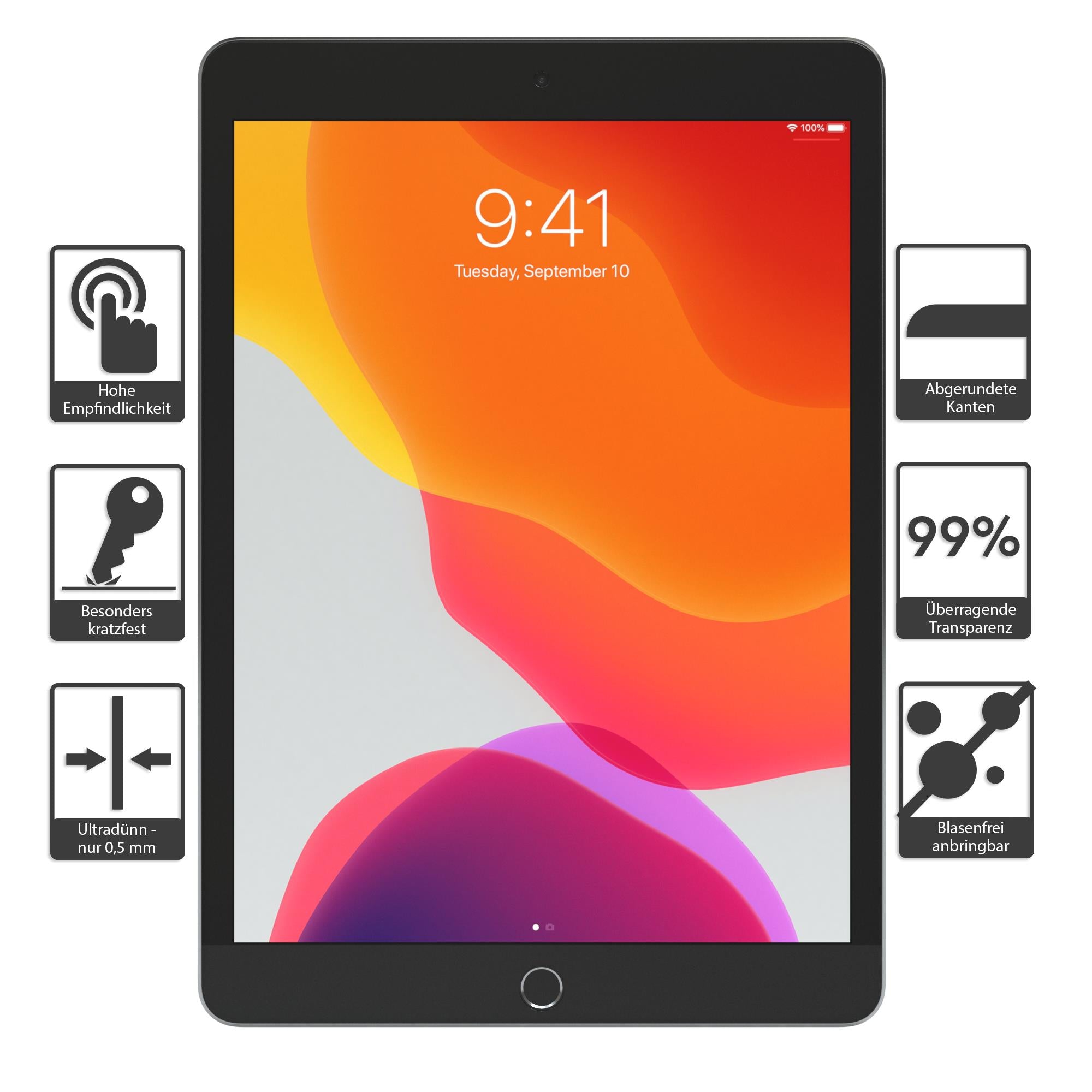 iPad 10,2" (7. / 8. / 9. Gen.) Glasfolie