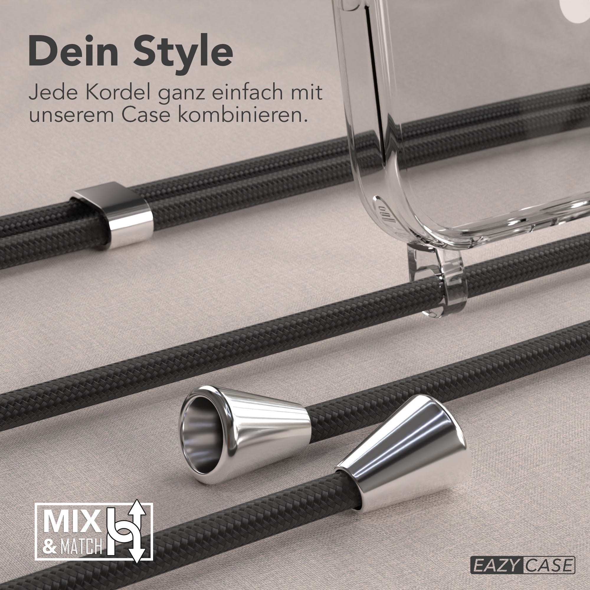 Universal Handykette einzeln verstellbar mit abnehmbaren Endstücken EAZY CASE 