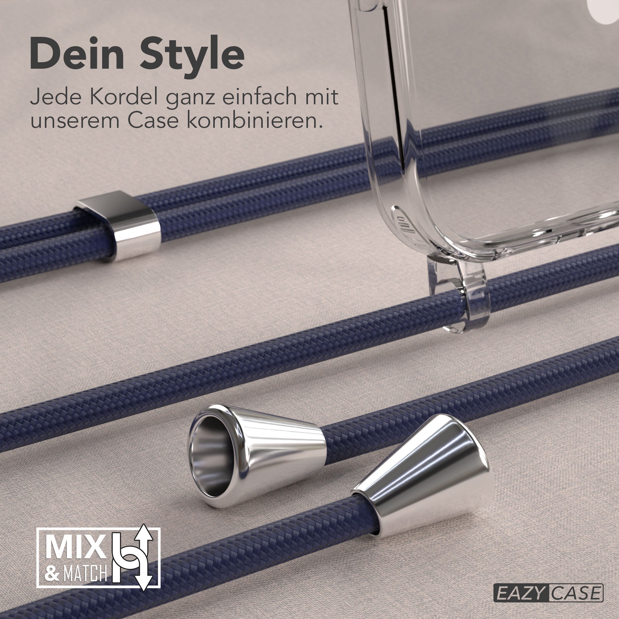 Universal Handykette einzeln verstellbar mit abnehmbaren Endstücken EAZY CASE 