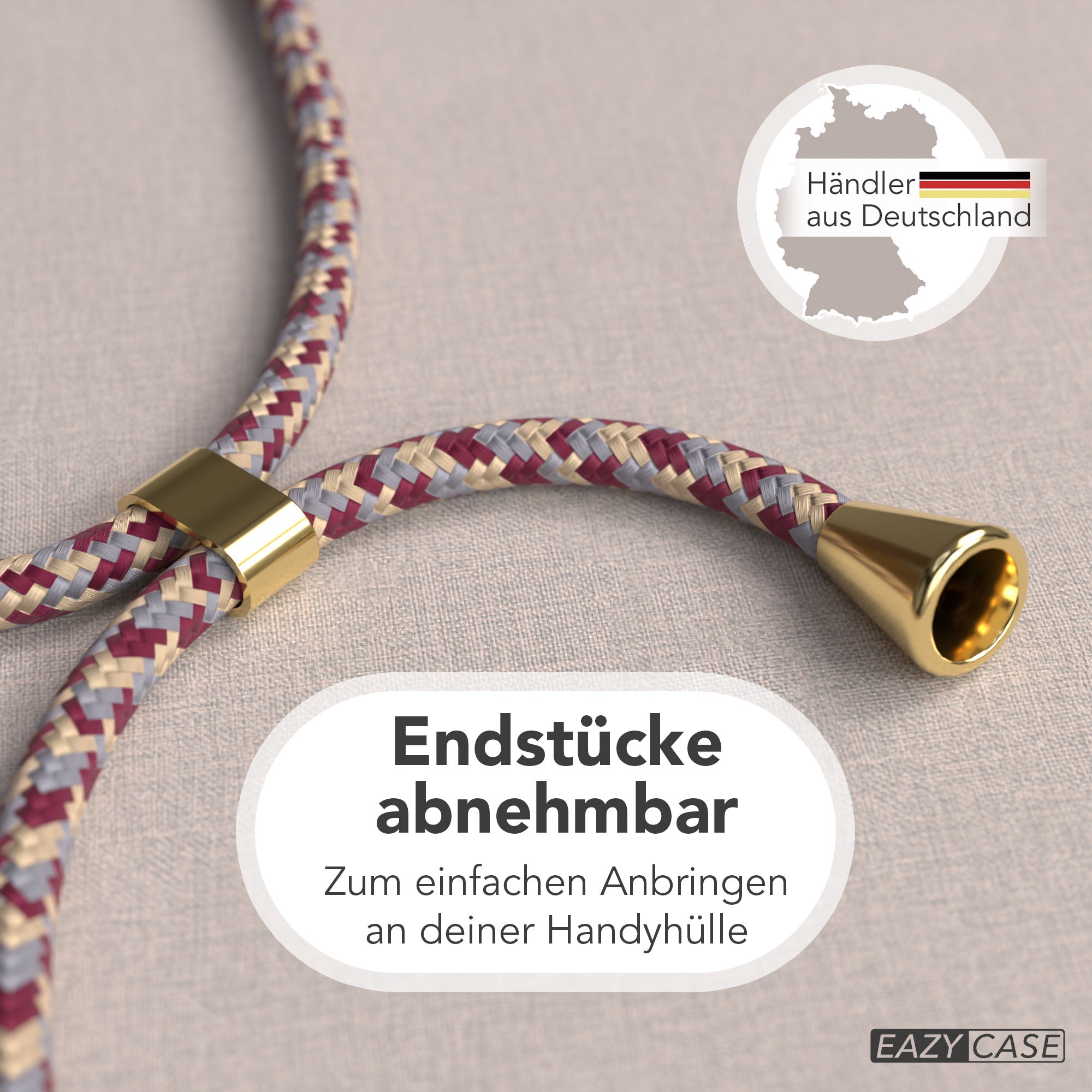 Universal Handykette einzeln verstellbar mit abnehmbaren Endstücken EAZY CASE 