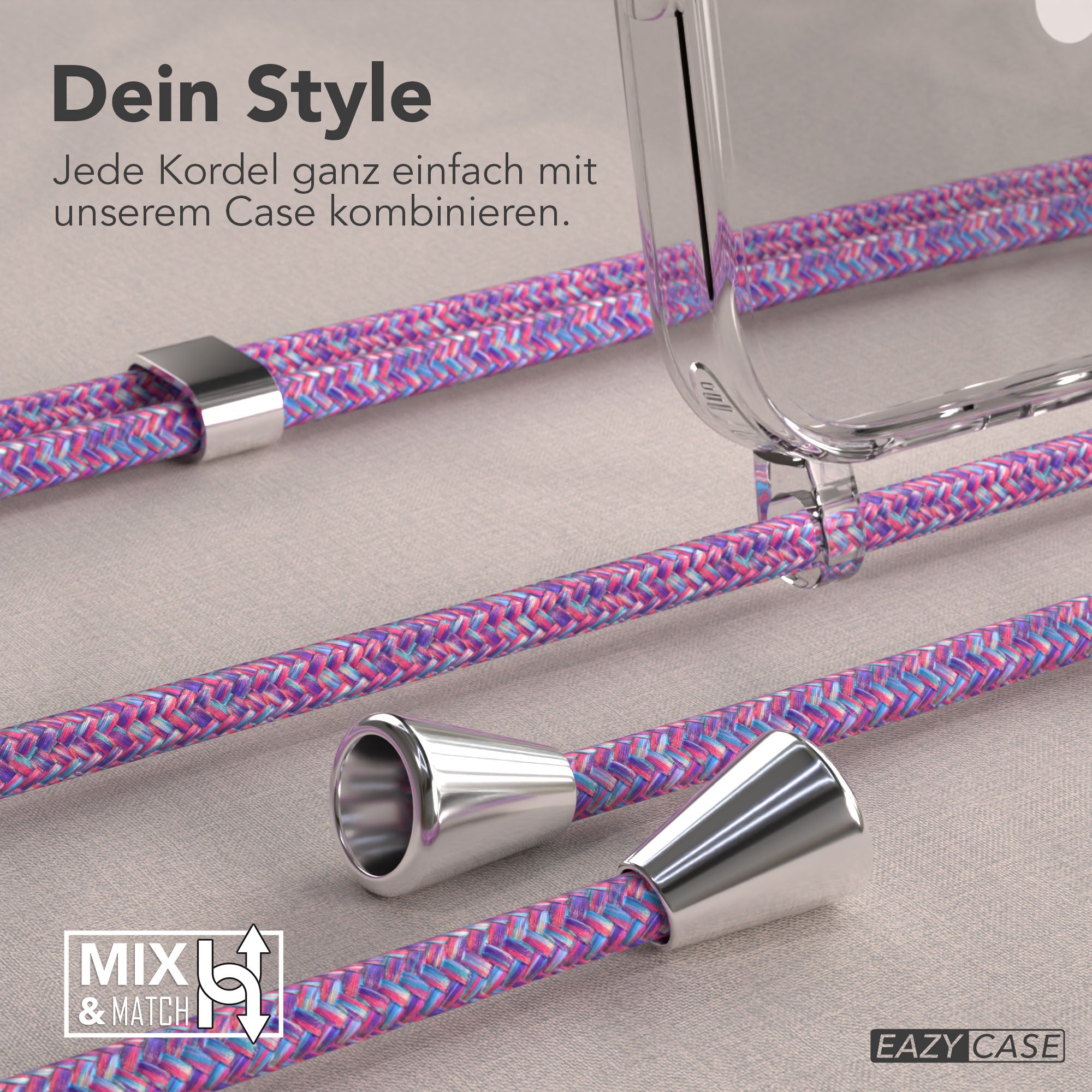 Universal Handykette einzeln verstellbar mit abnehmbaren Endstücken EAZY CASE 