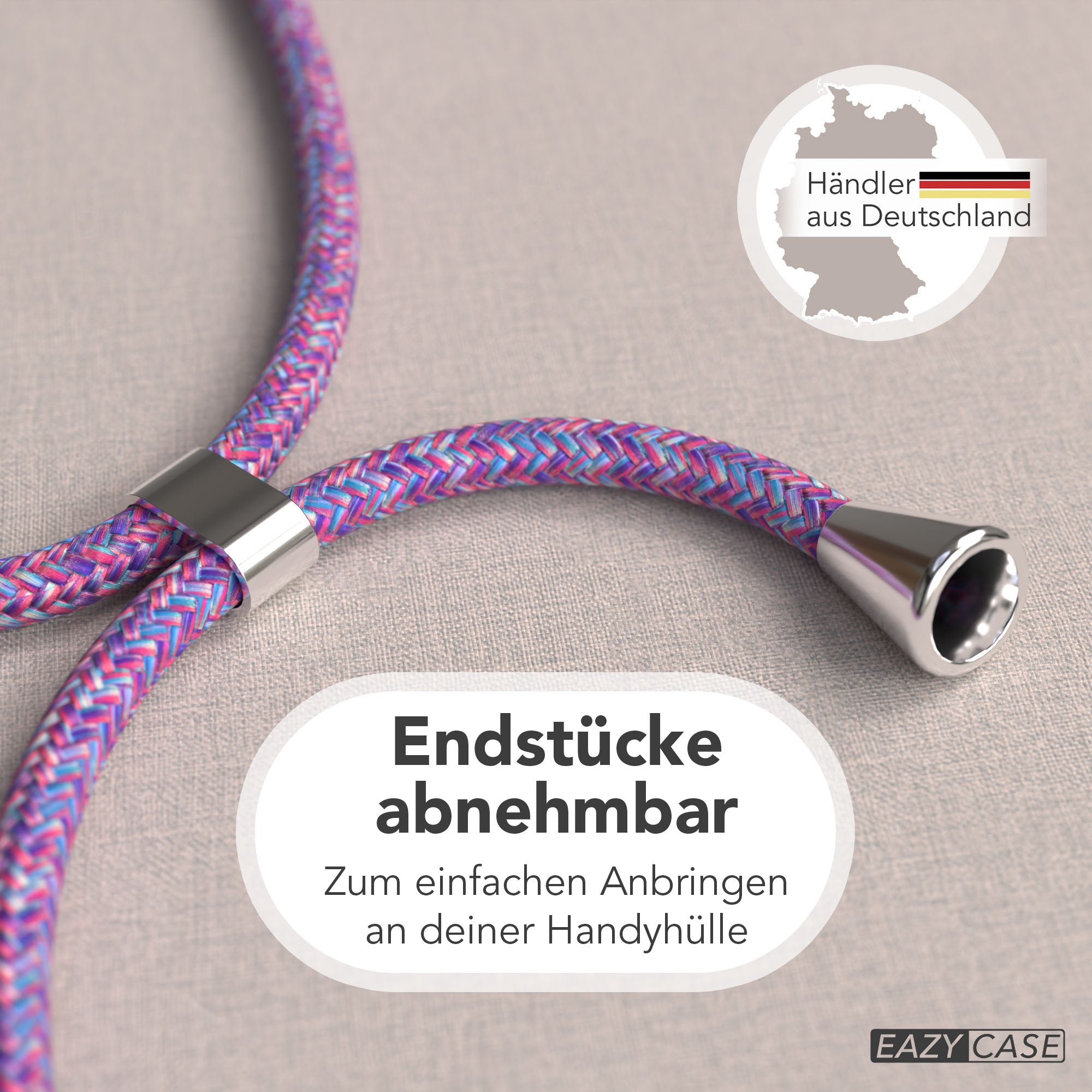 Universal Handykette einzeln verstellbar mit abnehmbaren Endstücken EAZY CASE 