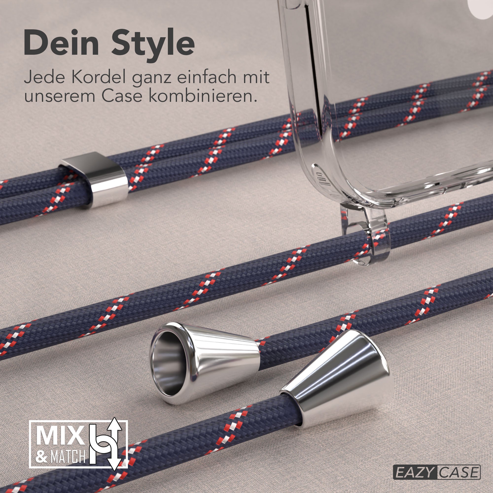 Universal Handykette einzeln verstellbar mit abnehmbaren Endstücken EAZY CASE 