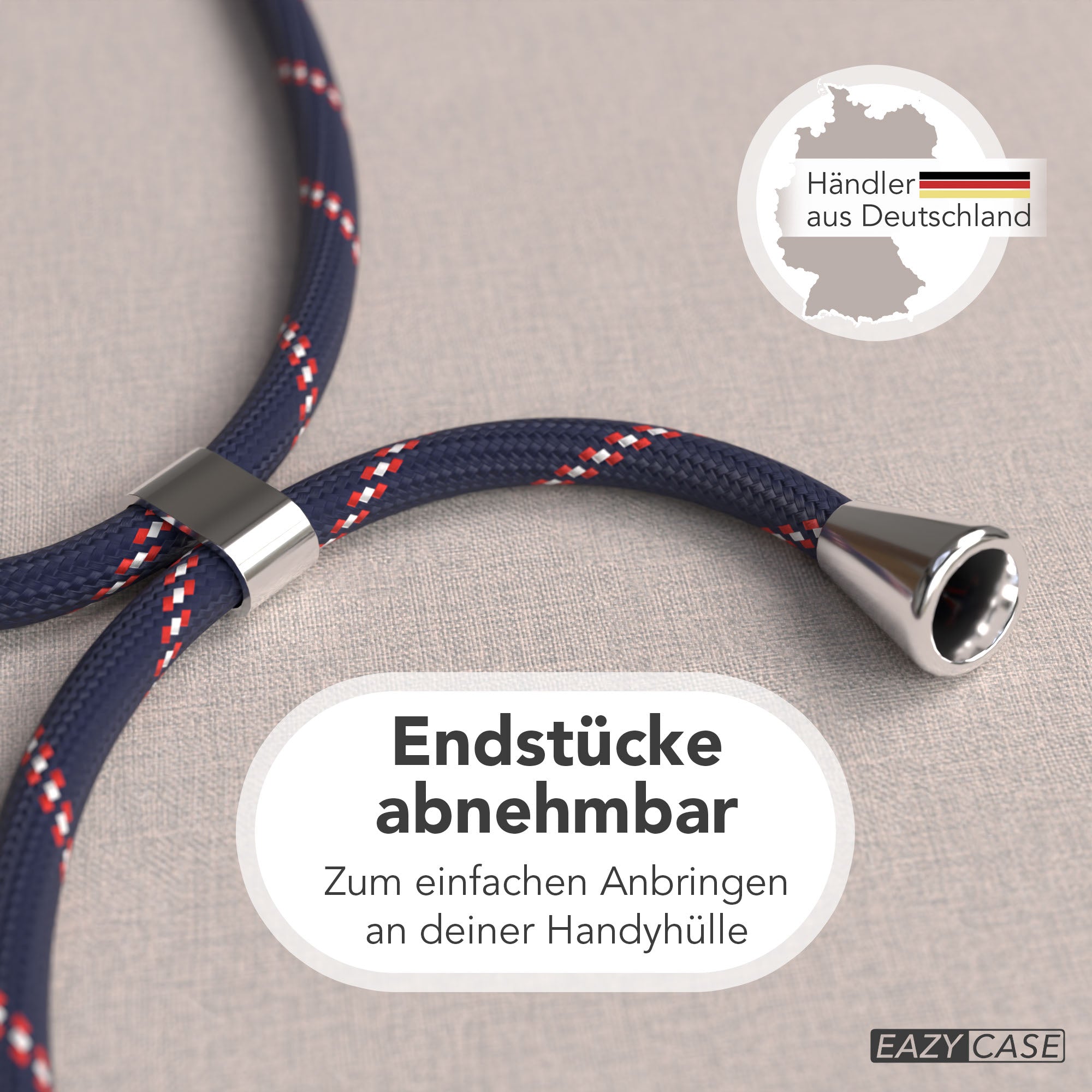 Universal Handykette einzeln verstellbar mit abnehmbaren Endstücken EAZY CASE 