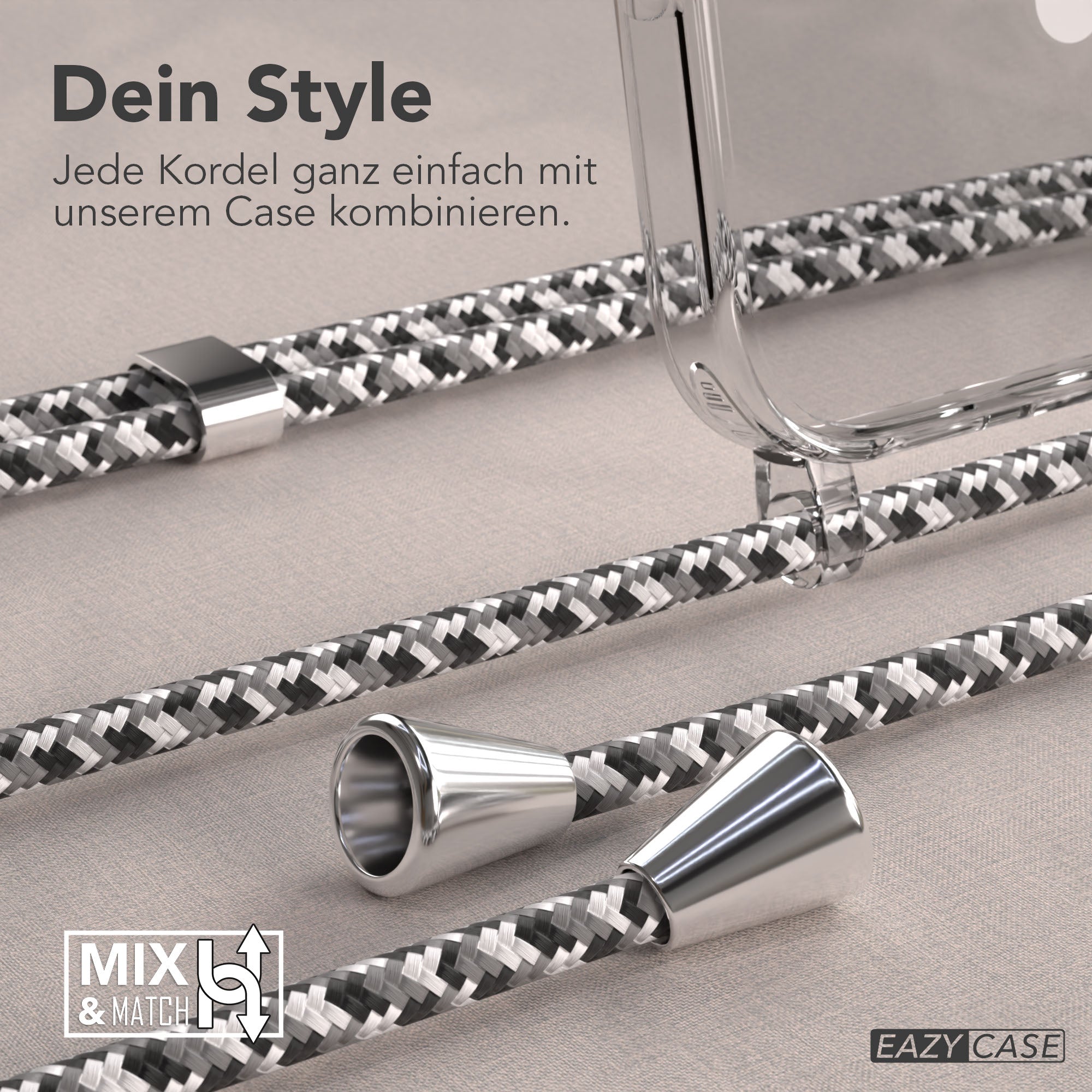 Universal Handykette einzeln verstellbar mit abnehmbaren Endstücken EAZY CASE 