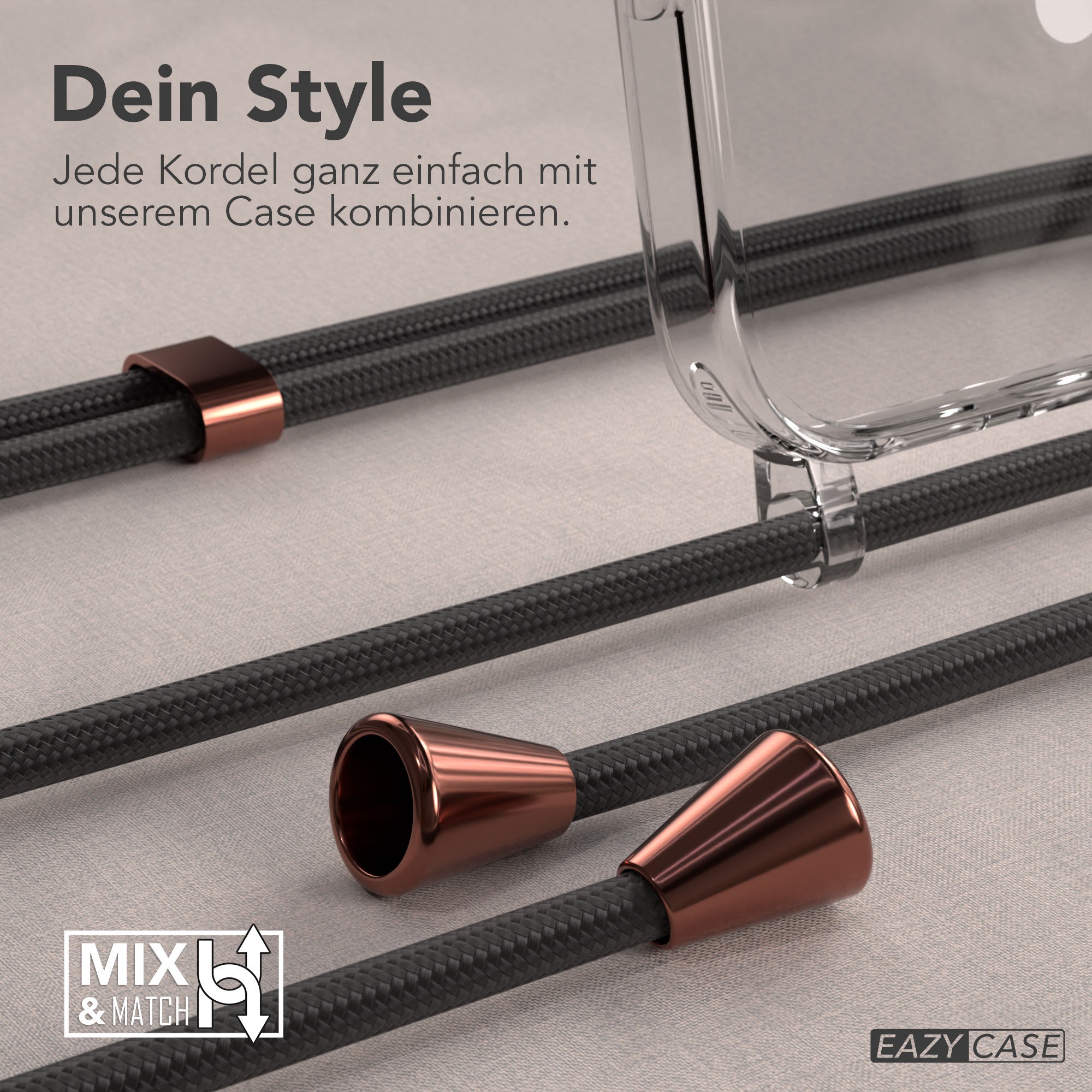 Universal Handykette einzeln verstellbar mit abnehmbaren Endstücken EAZY CASE 