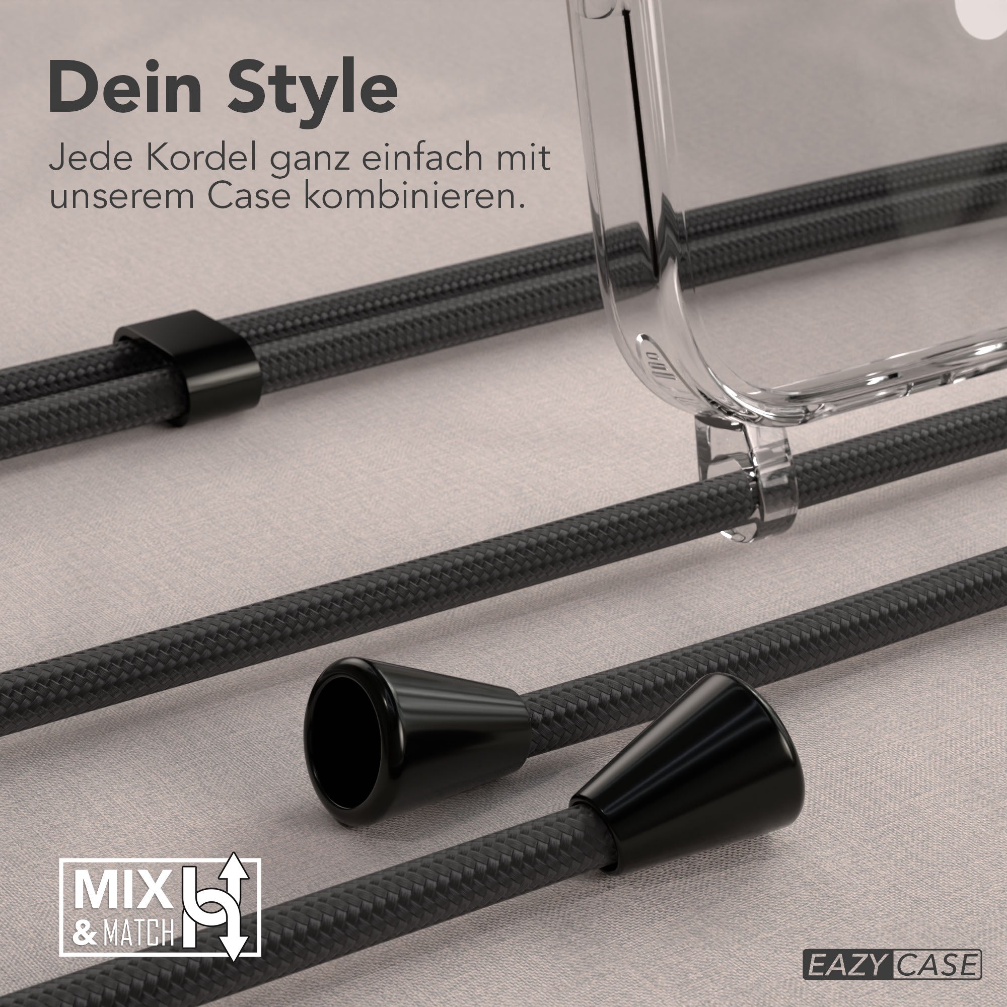 Universal Handykette einzeln verstellbar mit abnehmbaren Endstücken EAZY CASE 