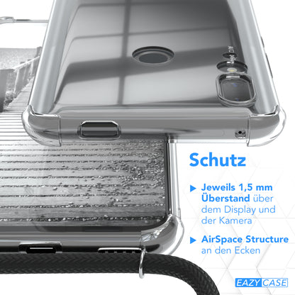 Huawei P Smart Z / Y9 Prime (2019) Hülle mit Metallkette + Schwarze Kordel