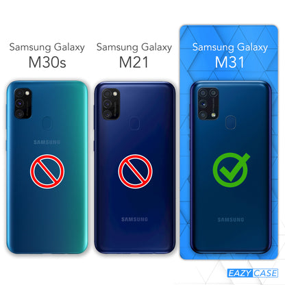 Galaxy M31 Hülle mit Metallkette + Schwarze Kordel