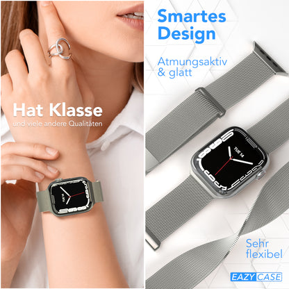 Apple Watch Armband Metall Edelstahl mit Magnetverschluss EAZY CASE 