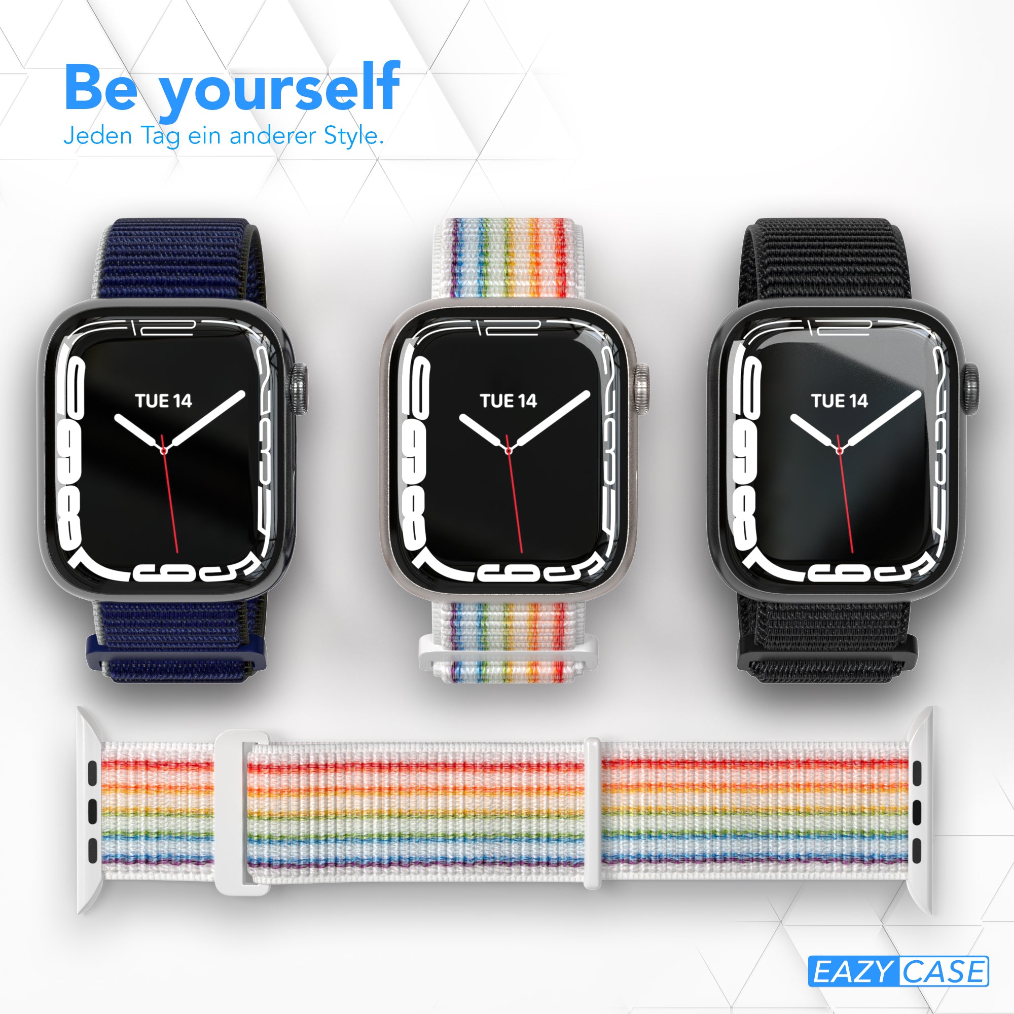 Apple Watch Nylon Armband mit Klettverschluss EAZY CASE Sport Loop 