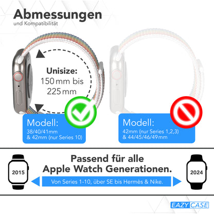 Apple Watch Nylon Armband mit Klettverschluss EAZY CASE Sport Loop 