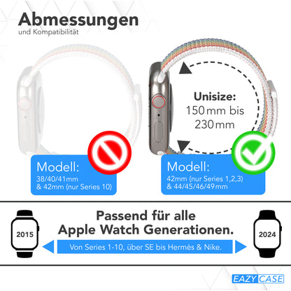 Apple Watch Nylon Armband mit Klettverschluss EAZY CASE Sport Loop 