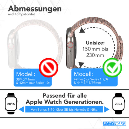Apple Watch Nylon Armband mit Klettverschluss EAZY CASE Sport Loop 