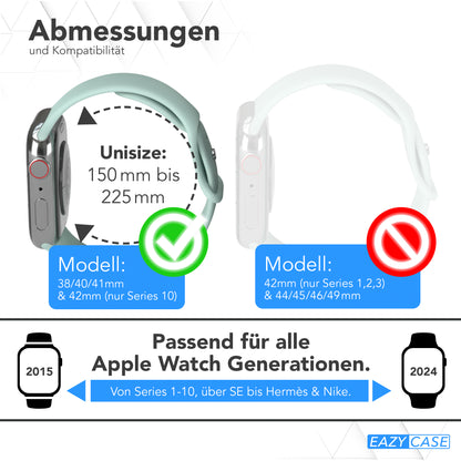 Apple Watch Silikon Armband mit Schnellverschluss von EAZY CASE 