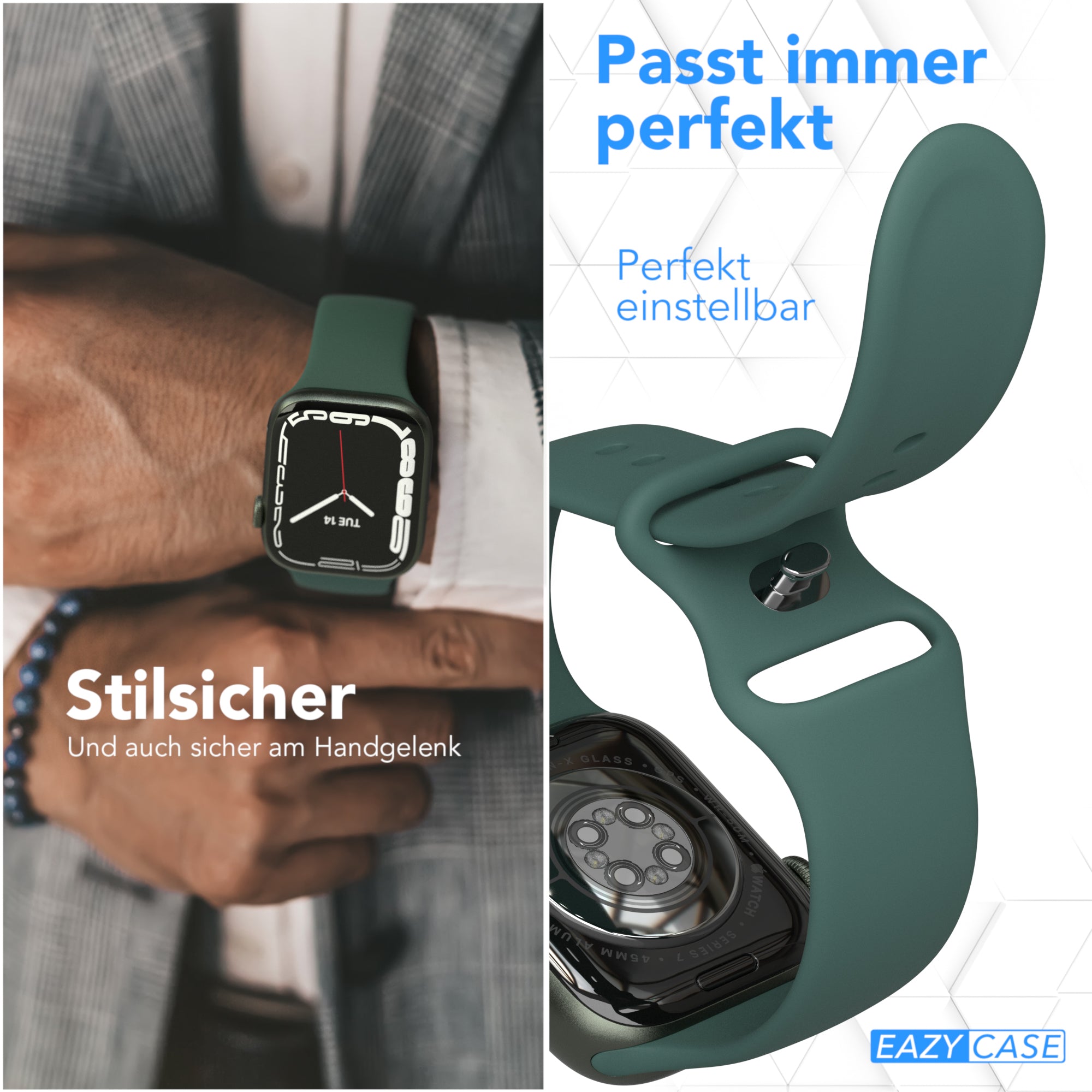 Apple Watch Silikon Armband mit Schnellverschluss von EAZY CASE 