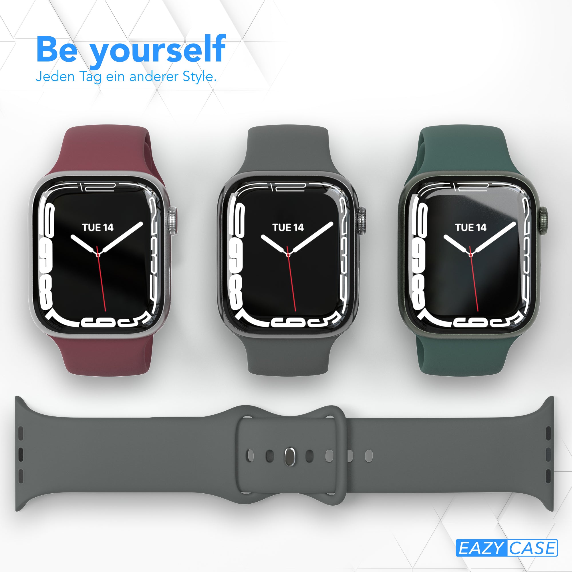 Apple Watch Silikon Armband mit Schnellverschluss von EAZY CASE 