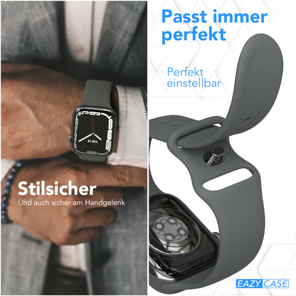 Apple Watch Silikon Armband mit Schnellverschluss von EAZY CASE 