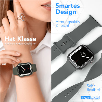 Apple Watch Silikon Armband mit Schnellverschluss von EAZY CASE 