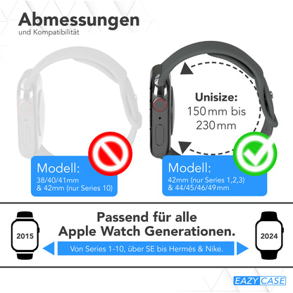 Apple Watch Silikon Armband mit Schnellverschluss von EAZY CASE 