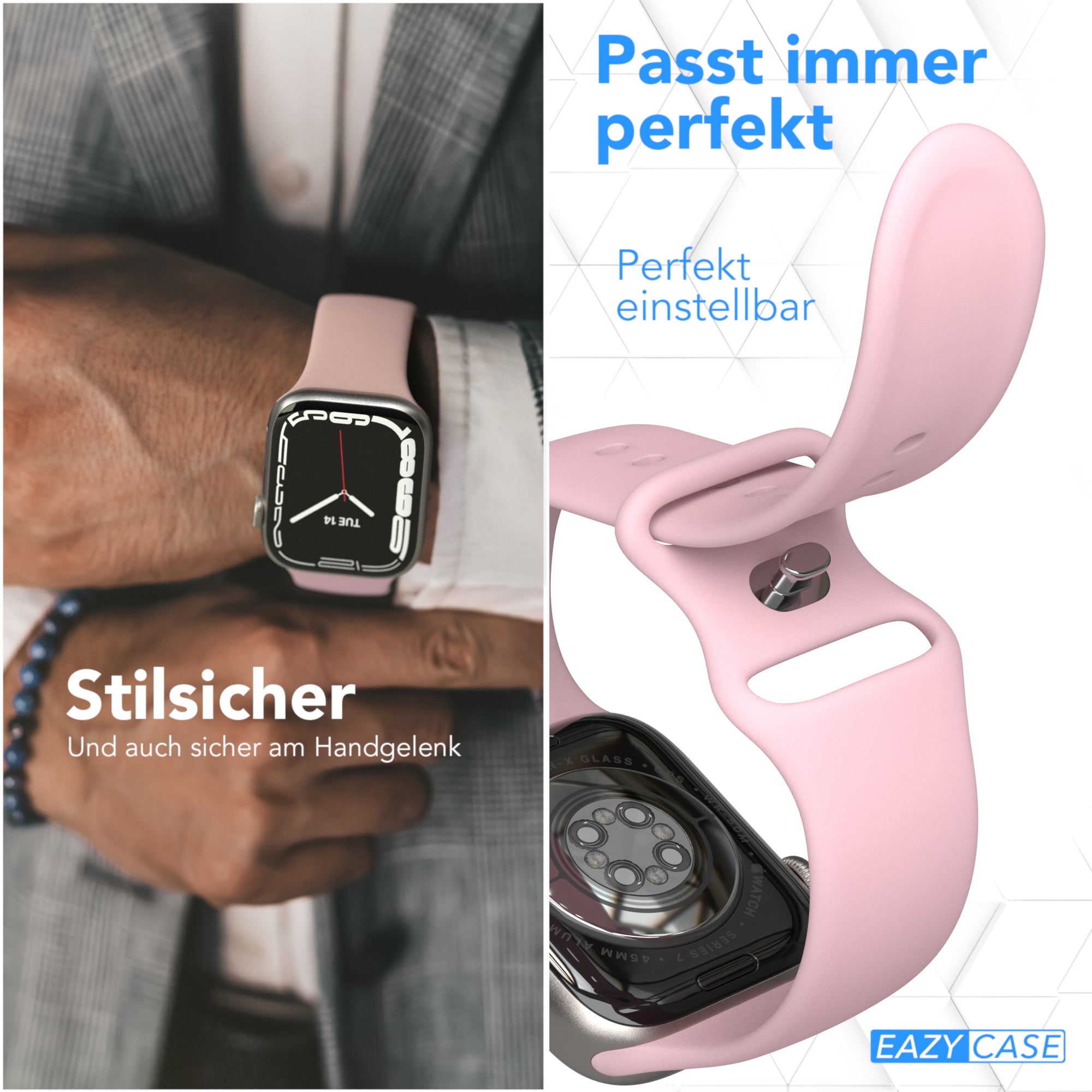 Apple Watch Silikon Armband mit Schnellverschluss von EAZY CASE 