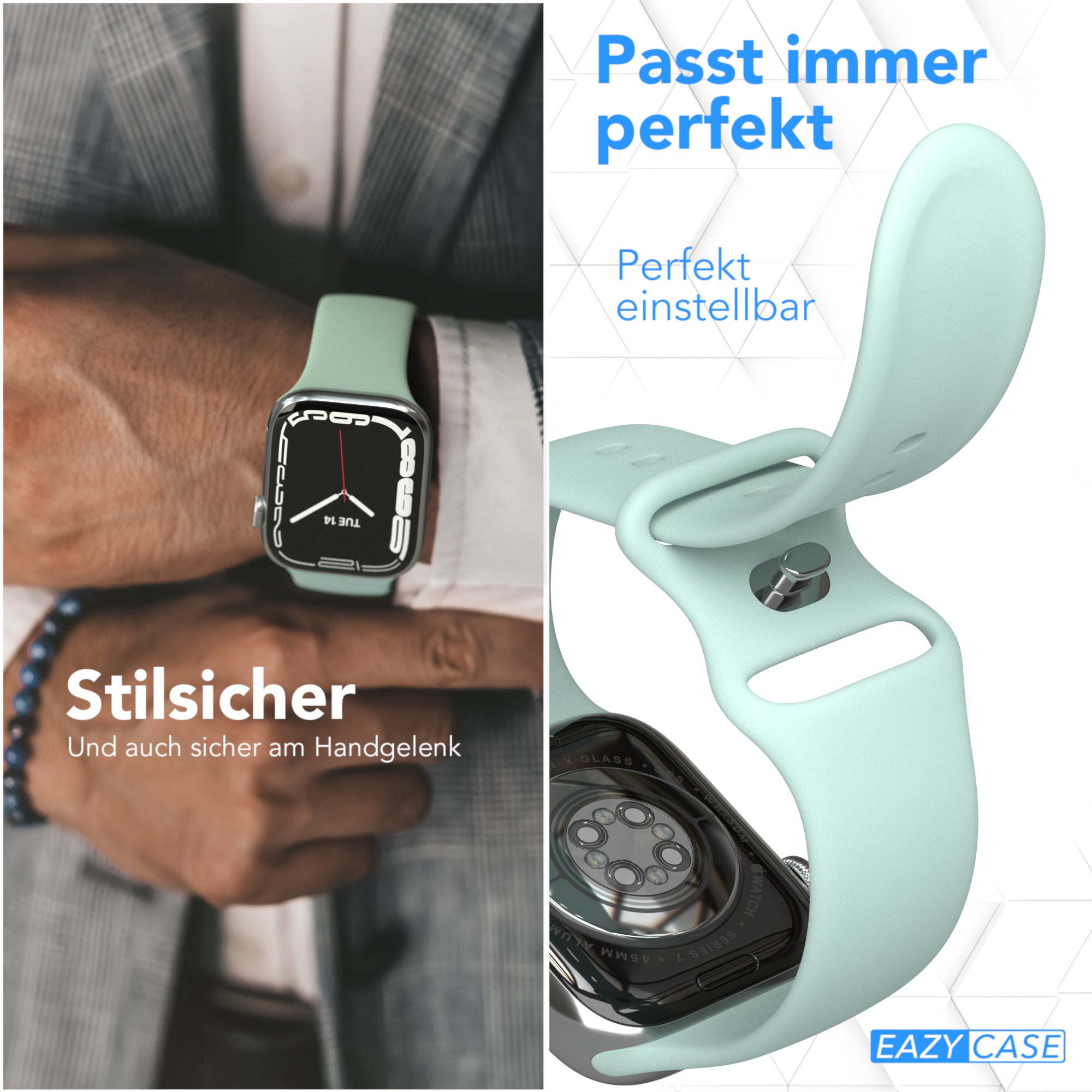 Apple Watch Silikon Armband mit Schnellverschluss von EAZY CASE 