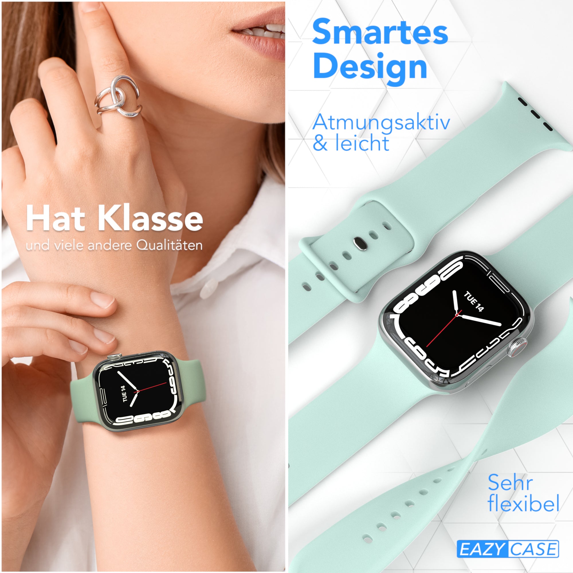 Apple Watch Silikon Armband mit Schnellverschluss von EAZY CASE 