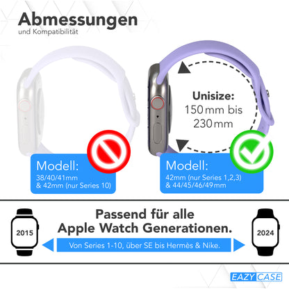 Apple Watch Silikon Armband mit Schnellverschluss von EAZY CASE 