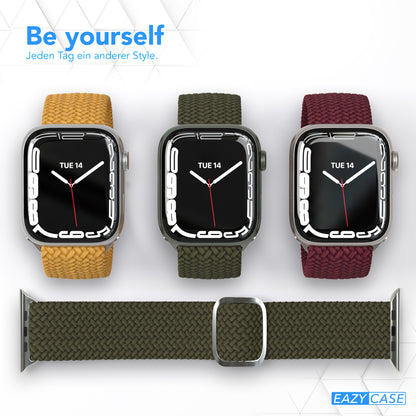 Apple Watch Armband geflochten Edelstahl Magnetverschluss EAZY CASE Wristband 