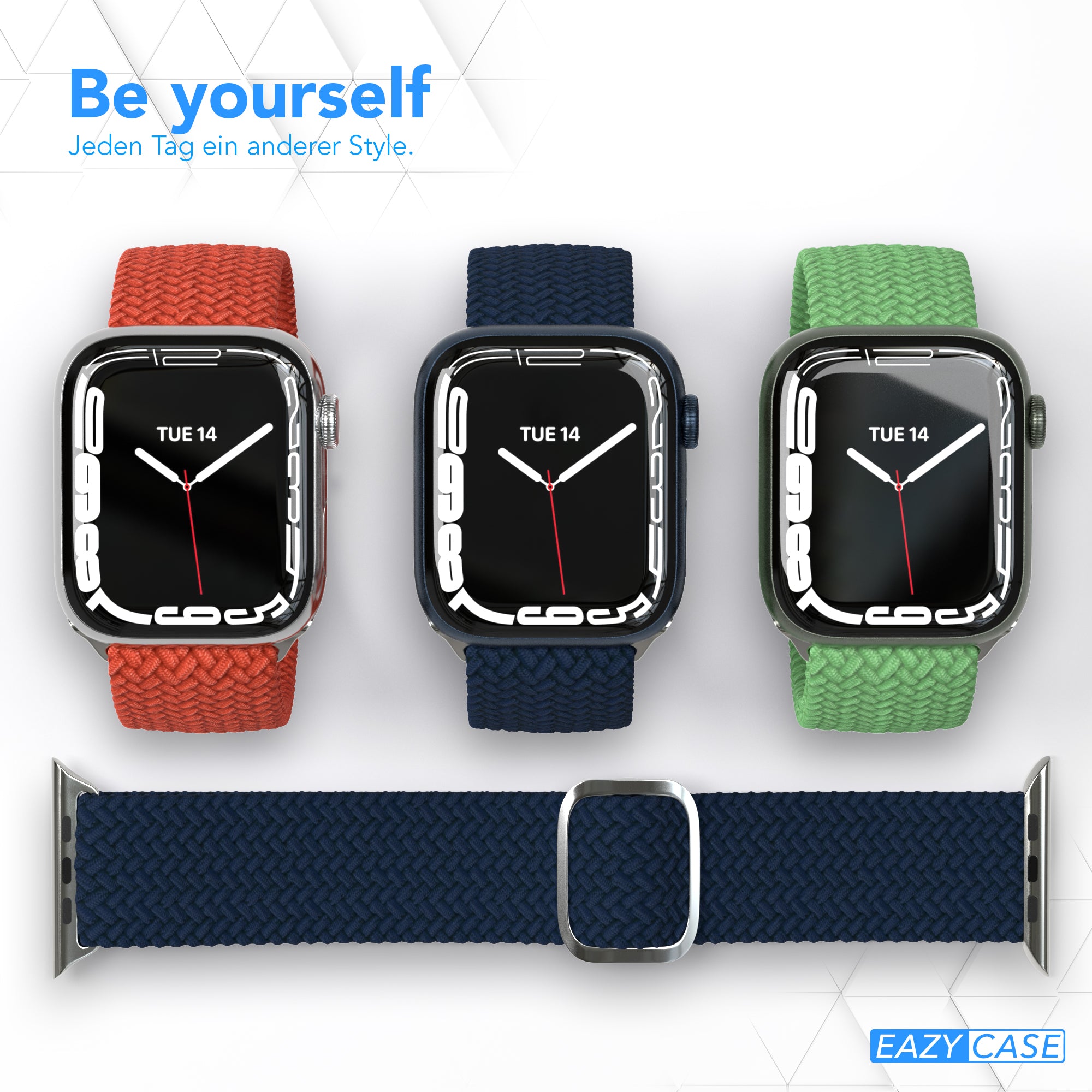 Apple Watch Armband geflochten Edelstahl Magnetverschluss EAZY CASE Wristband 