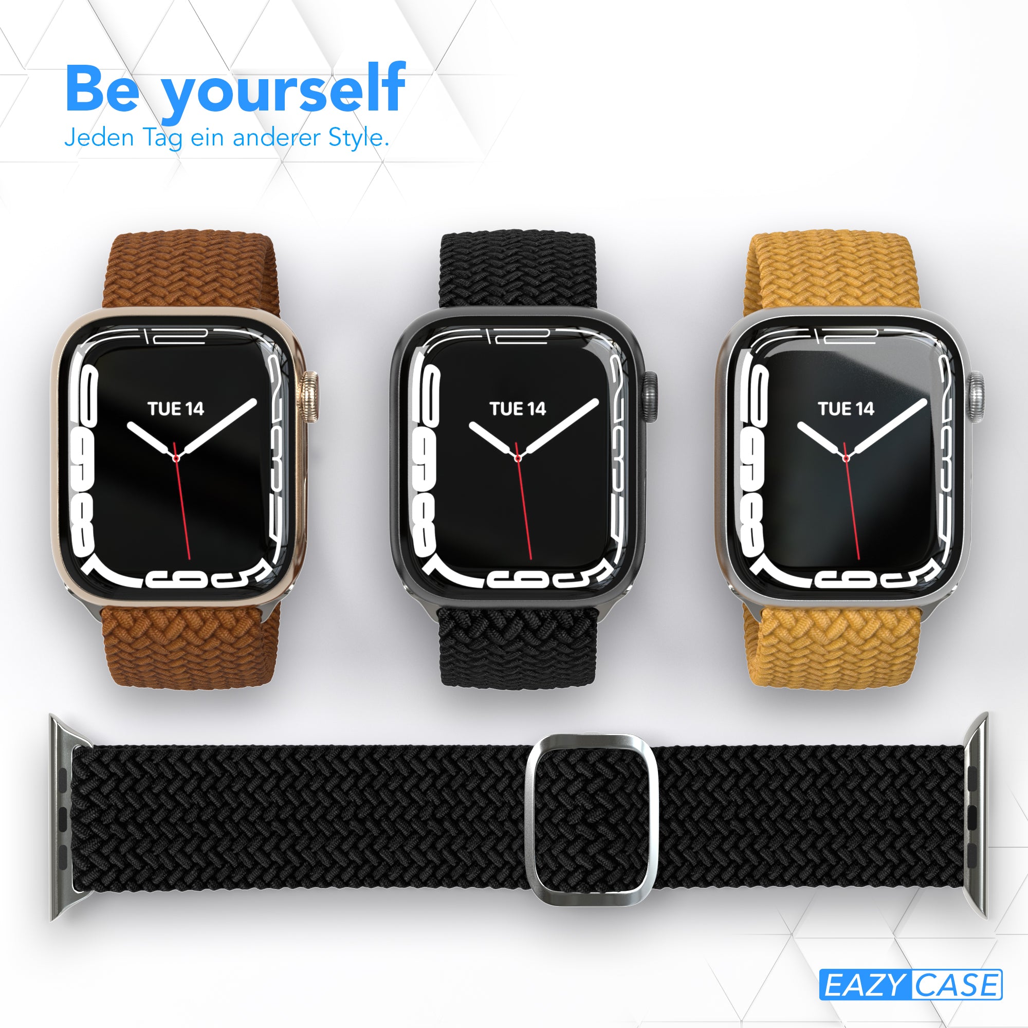 Apple Watch Armband geflochten Edelstahl Magnetverschluss EAZY CASE Wristband 