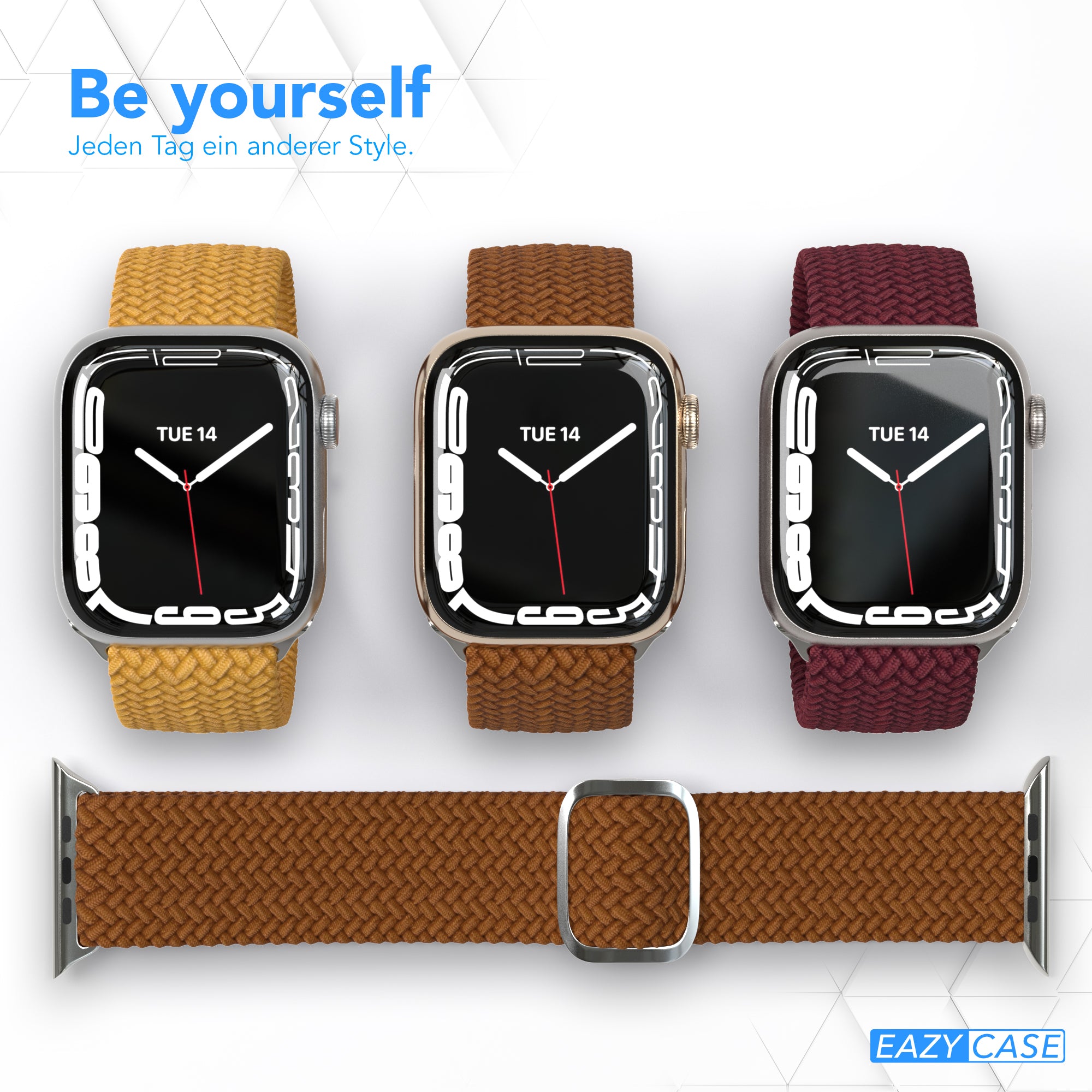 Apple Watch Armband geflochten Edelstahl Magnetverschluss EAZY CASE Wristband 