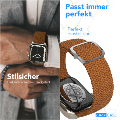 Apple Watch Armband geflochten Edelstahl Magnetverschluss EAZY CASE Wristband 