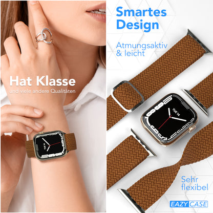Apple Watch Armband geflochten Edelstahl Magnetverschluss EAZY CASE Wristband 