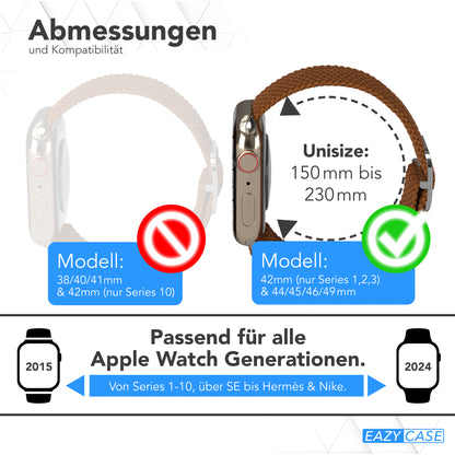 Apple Watch Armband geflochten Edelstahl Magnetverschluss EAZY CASE Wristband 