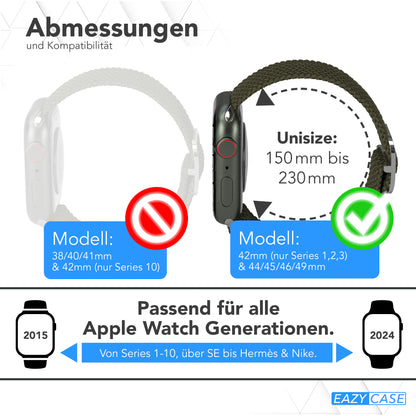 Apple Watch Armband geflochten Edelstahl Magnetverschluss EAZY CASE Wristband 