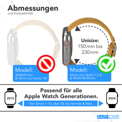 Apple Watch Armband geflochten Edelstahl Magnetverschluss EAZY CASE Wristband 